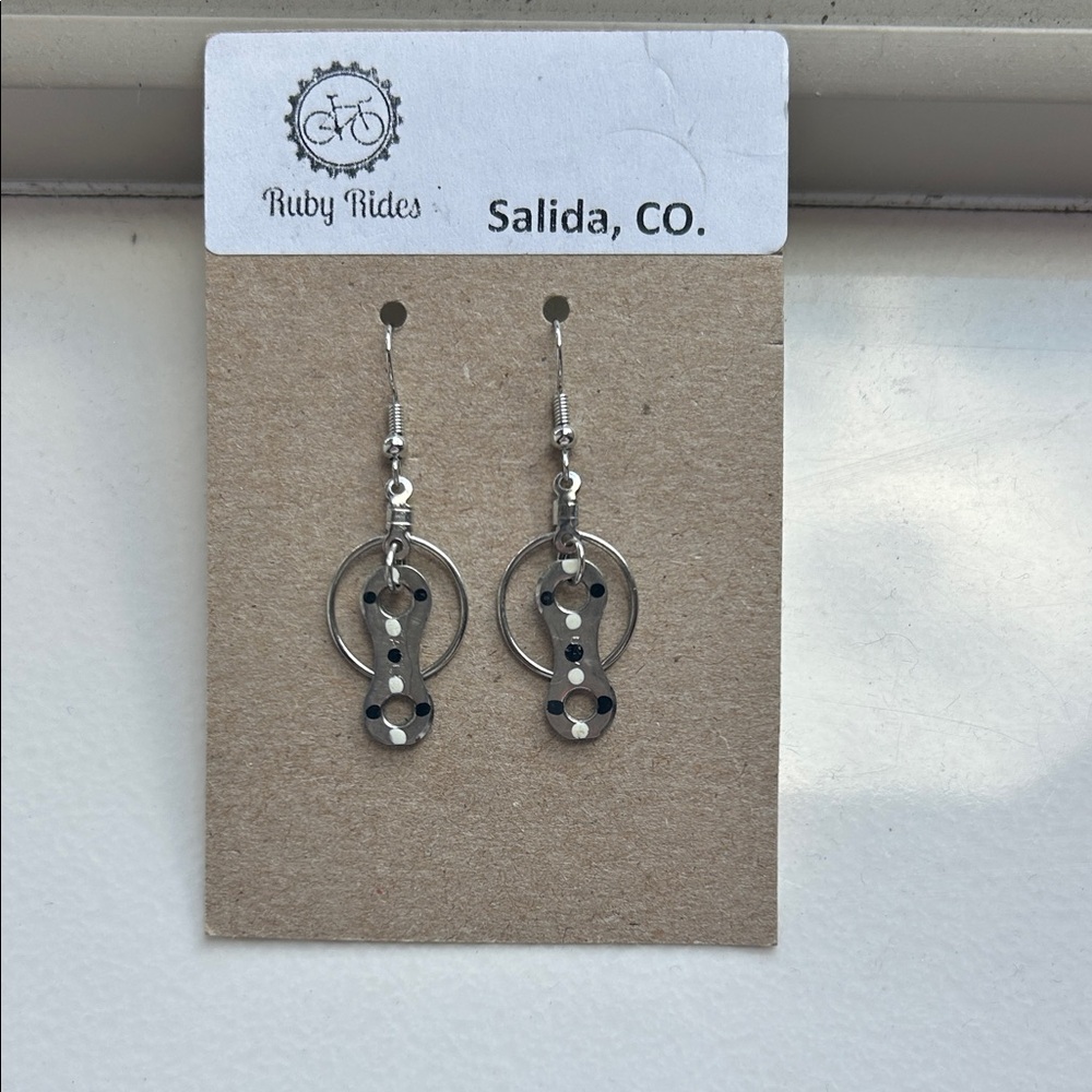 Bike Chain Earrings